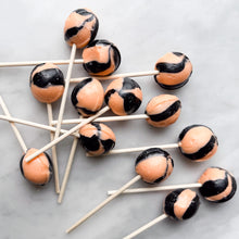 Load image into Gallery viewer, Large Lollies:  Jack-o’-Lantern Lollipop Candy
