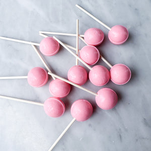 Large Lollies: Pink Bubblegum Lollipop Candy