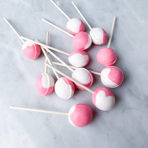 Large Lollies: Raspberry Fluff Lollipop Candy