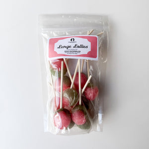 Large Lollies: Sour Watermelon Lollipop Candy
