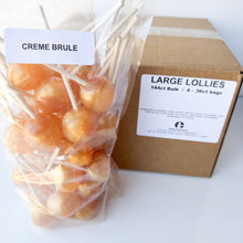 Load image into Gallery viewer, Large Lollies: Crème Brûlée  Lollipop Candy
