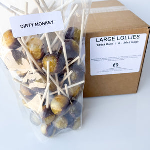 Large Lollies: Dirty Monkey Lollipop Candy