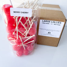 Load image into Gallery viewer, Large Lollies: Merry Cherry Lollipop Candy
