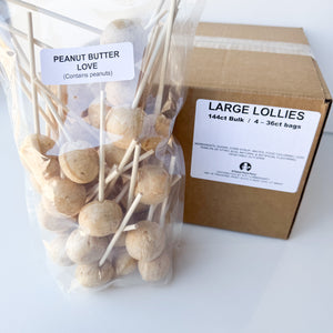 Large Lollies: Peanut Butter Love Lollipop Candy