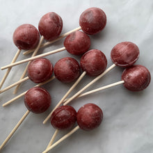 Load image into Gallery viewer, Large Lollies: Sparkling CranRaspberry Lollipop Candy
